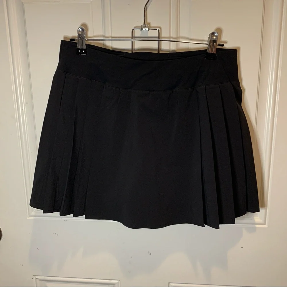 Lululemon Athletica Side-Pleat High-Rise Tennis Skirt Skort Black Retail $88.00 - Picture 7 of 14